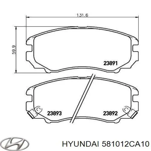Comprar 581012CA10 Hyundai/Kia Pastillas delanteras de freno