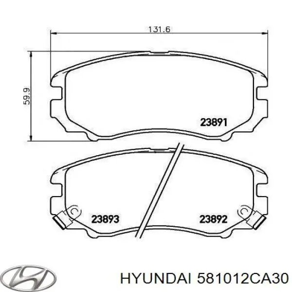 581012CA30 Hyundai/Kia pastillas de freno delanteras