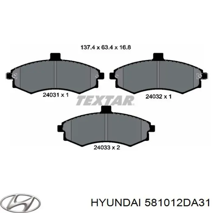 Pastillas freno delanteras Hyundai/Kia 581012DA31 precio, desde 26,44 EUR