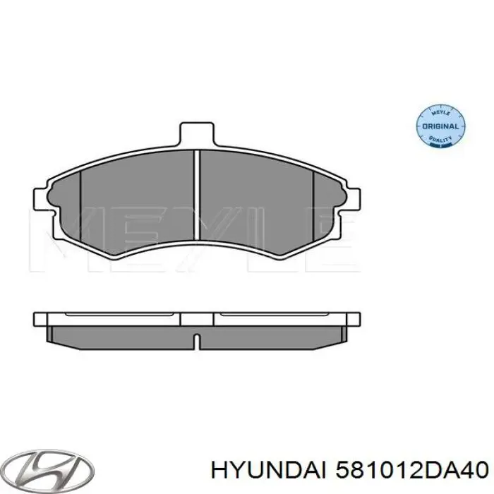 581012DA40 Hyundai/Kia pastillas de freno delanteras