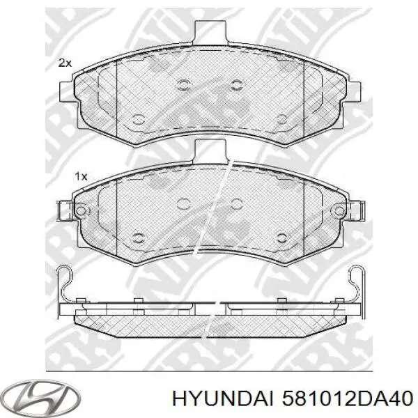 Comprar 581012DA40 Hyundai/Kia Pastillas delanteras de freno