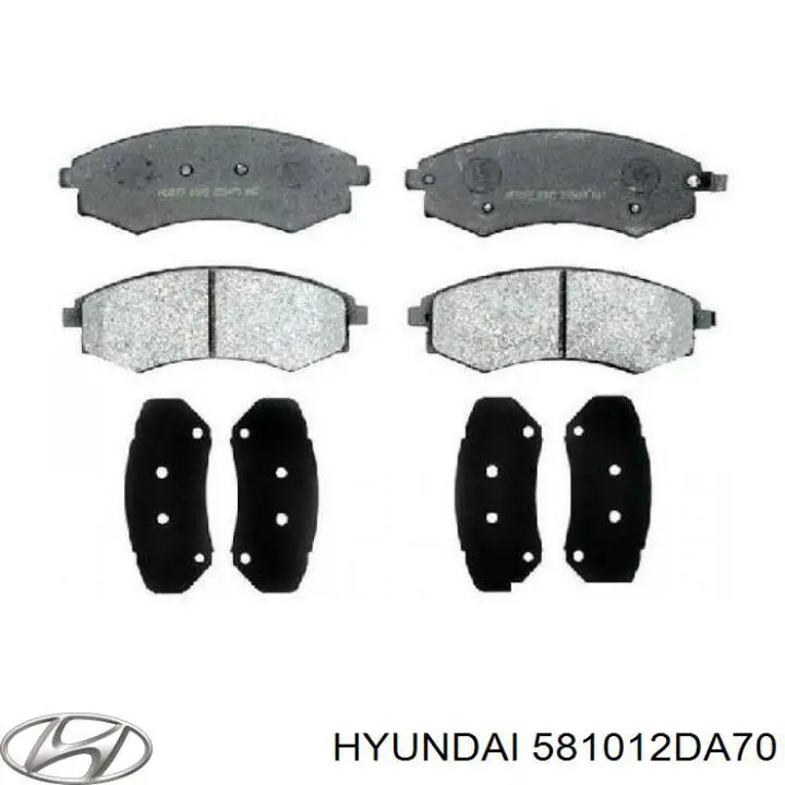 581012DA70 Hyundai/Kia pastillas de freno delanteras