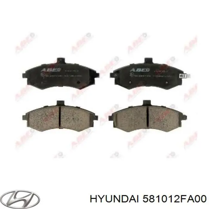 581012FA00 Hyundai/Kia pastillas de freno delanteras