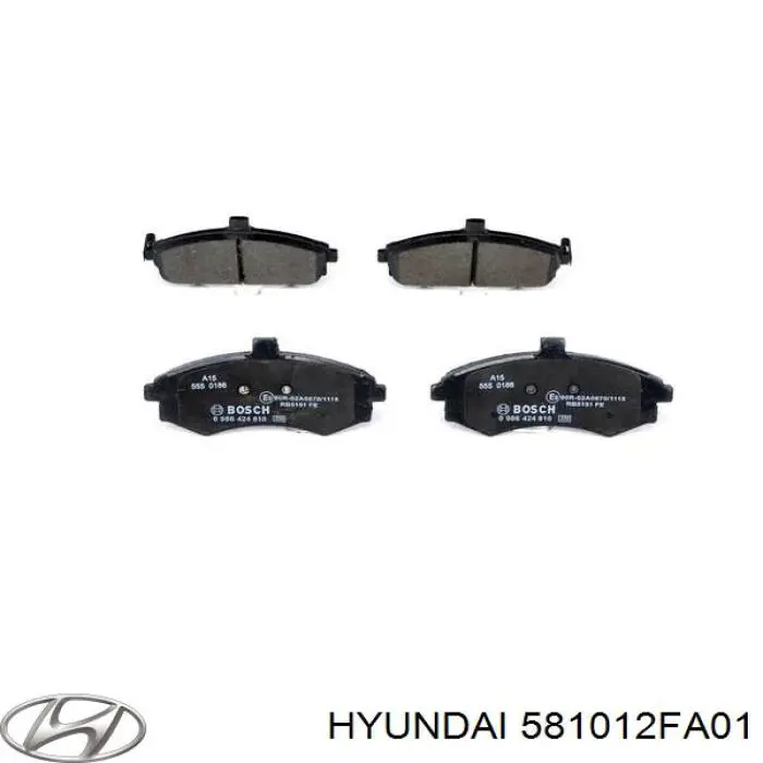 581012FA01 Hyundai/Kia pastillas de freno delanteras