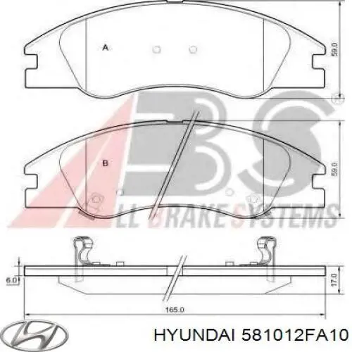 Pastillas freno delanteras Hyundai/Kia 581012FA10 precio, desde 29,87 EUR
