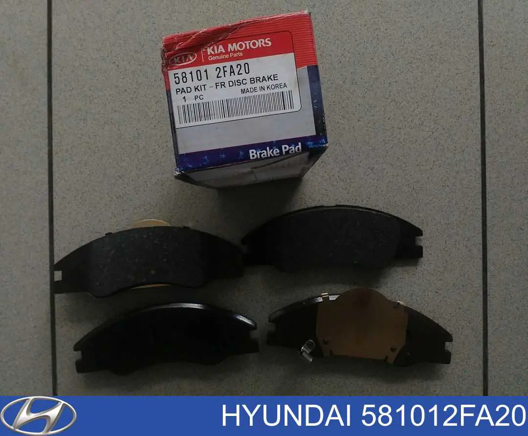 Comprar 581012FA20 Hyundai/Kia Pastillas delanteras de freno