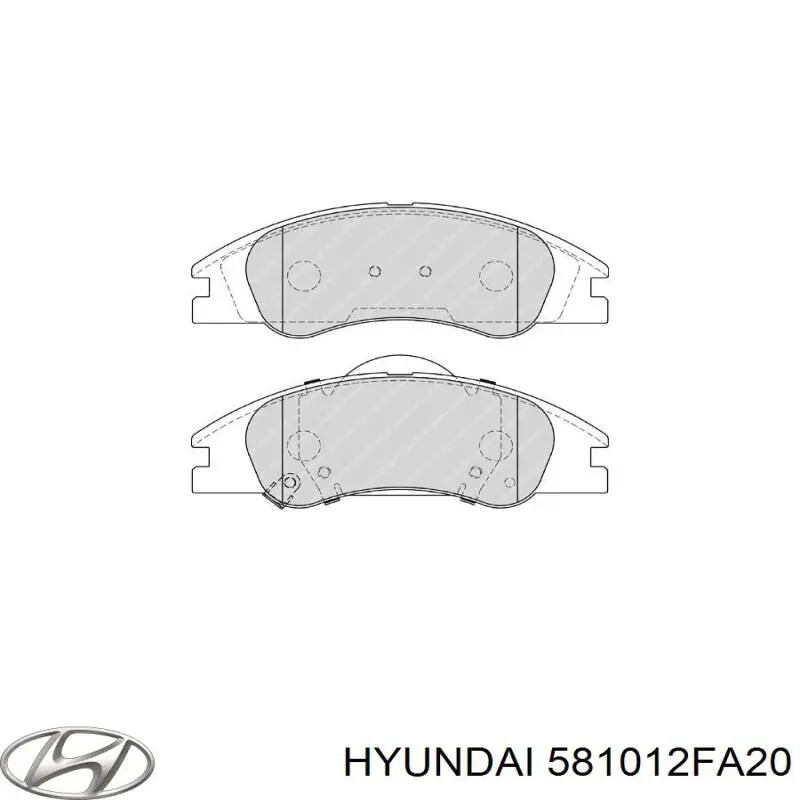 581012FA20 Hyundai/Kia pastillas de freno delanteras