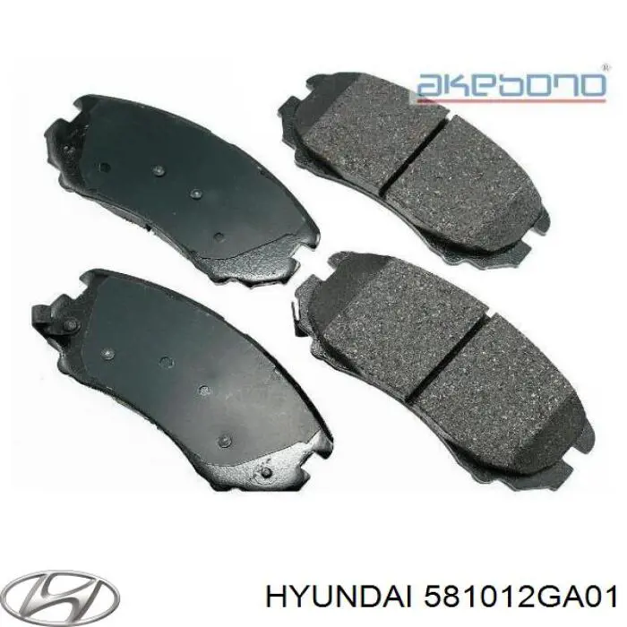 581012GA01 Hyundai/Kia pastillas de freno delanteras