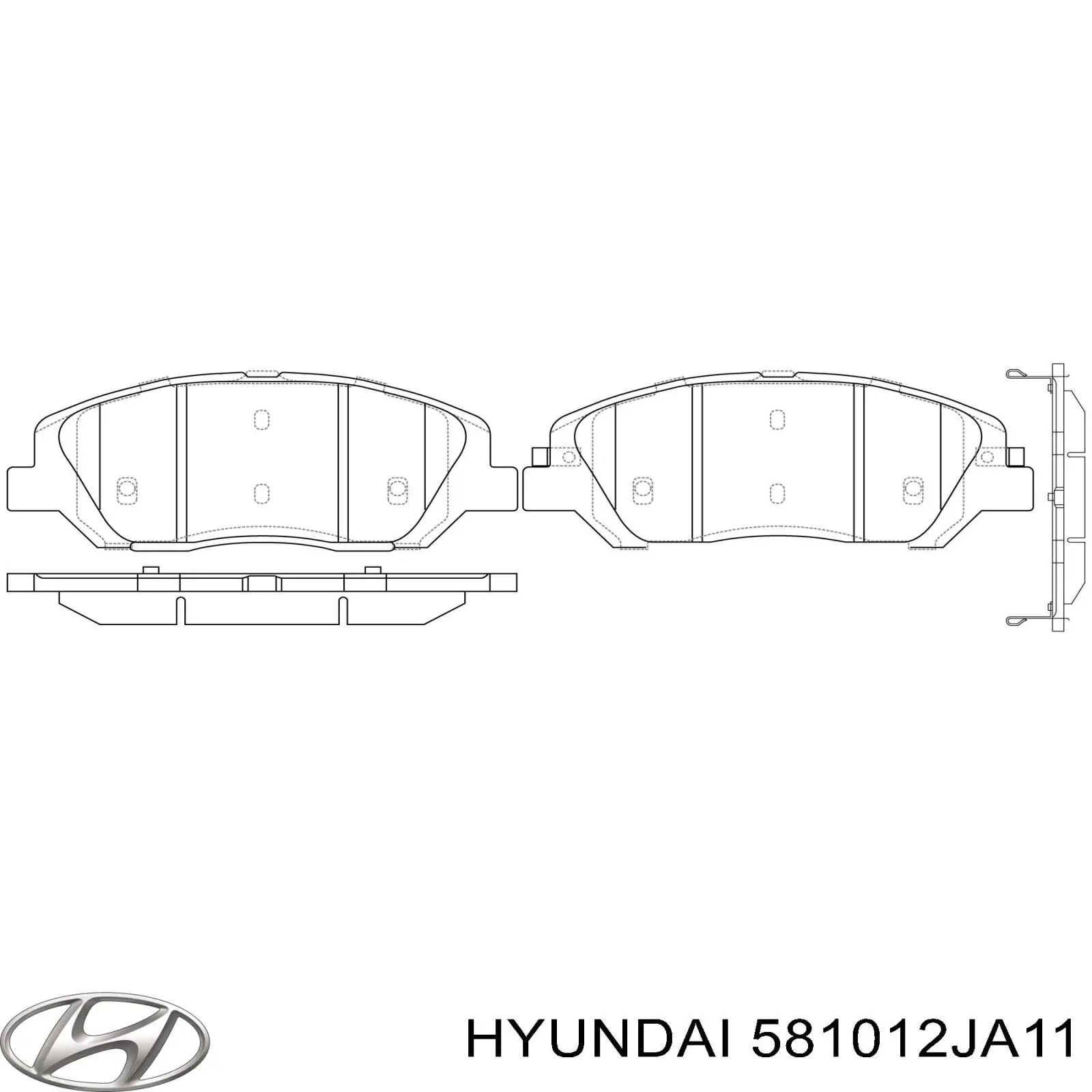 Pastillas de freno 581012JA11 Hyundai/Kia