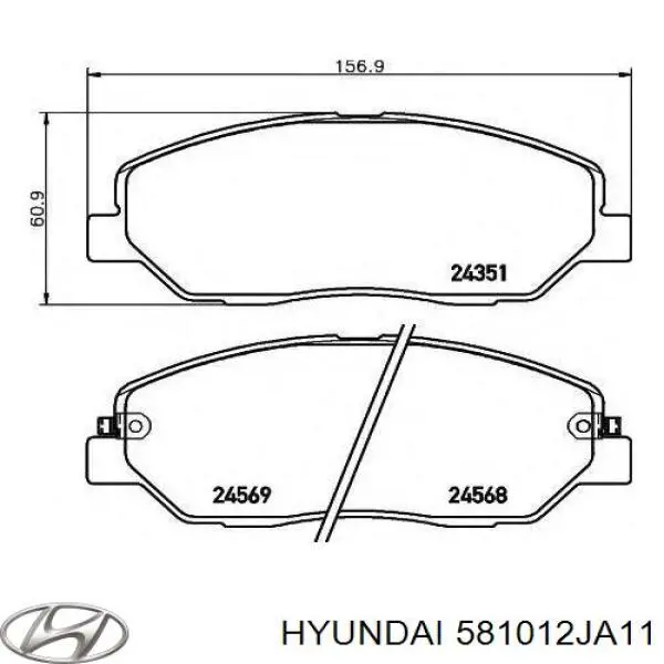 Pastillas freno delanteras Hyundai/Kia 581012JA11 precio, desde 30,34 EUR