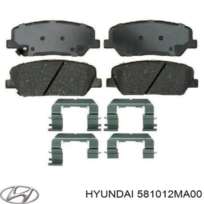 Pastillas de freno 581012MA00 Hyundai/Kia