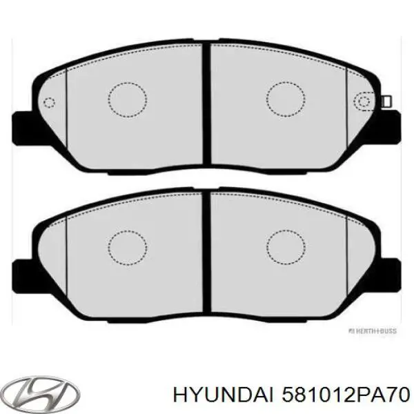 Comprar 581012PA70 Hyundai/Kia Pastillas delanteras de freno