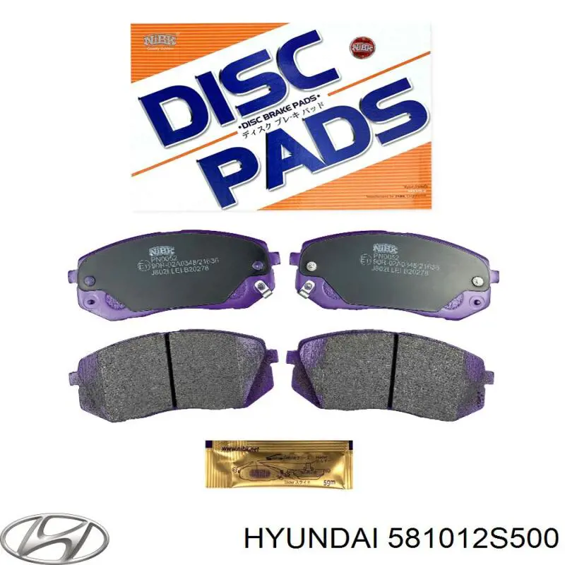 Pastillas de freno delanteras Hyundai/Kia 581012S500