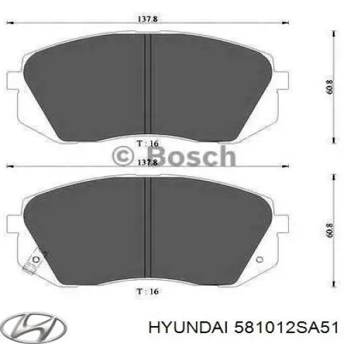 Pastillas freno delanteras Hyundai/Kia 581012SA51 precio, desde 29,72 EUR