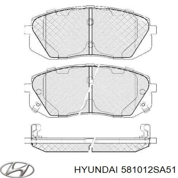 Pastillas de freno 581012SA51 Hyundai/Kia