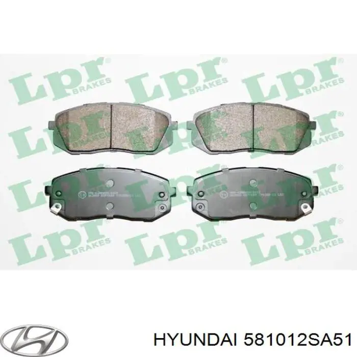 Pastillas de freno 581012SA51 Hyundai/Kia