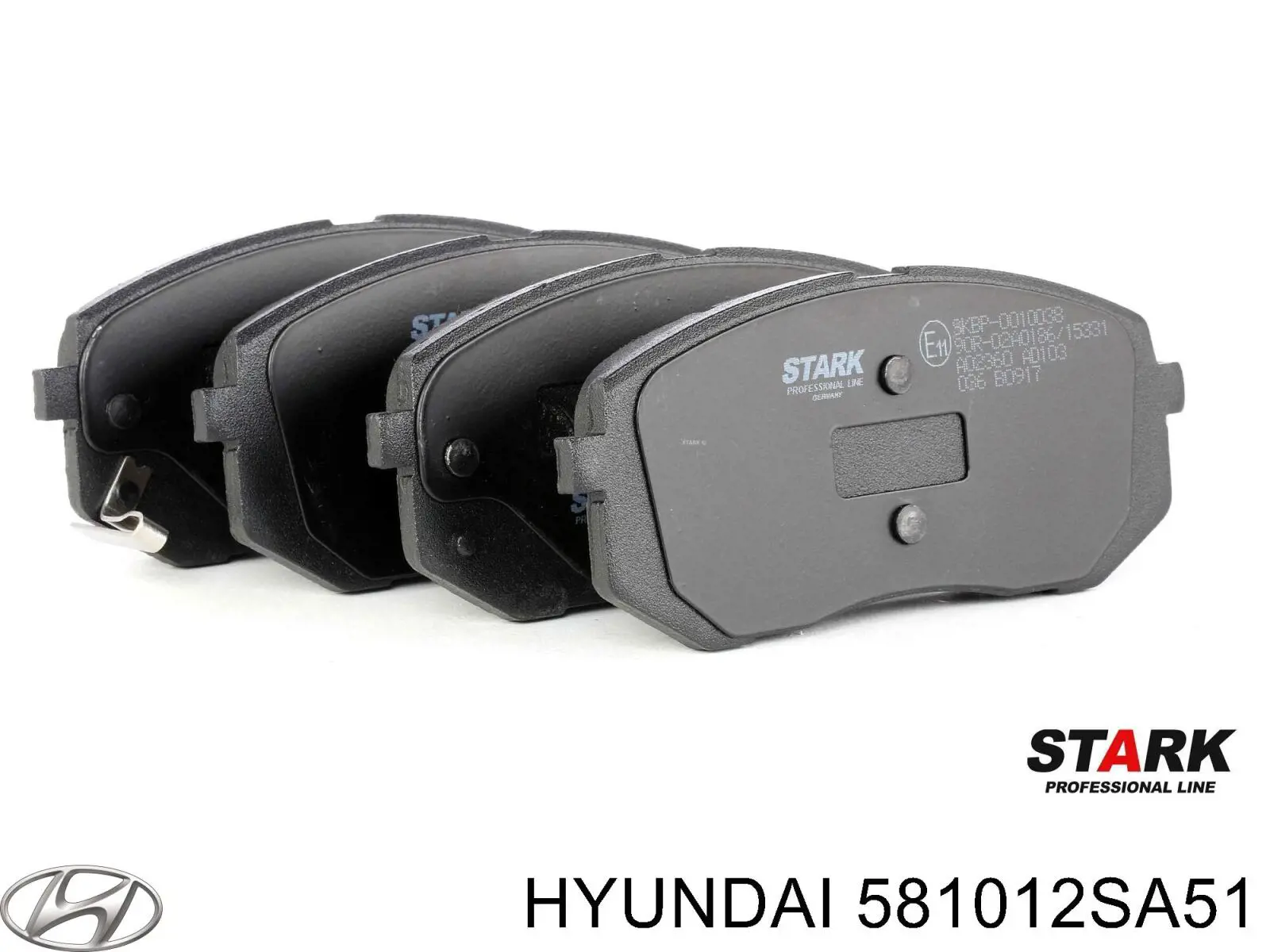 Pastillas de freno delanteras Hyundai/Kia 581012SA51