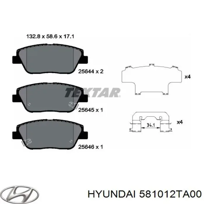Comprar 581012TA00 Hyundai/Kia Pastillas delanteras de freno