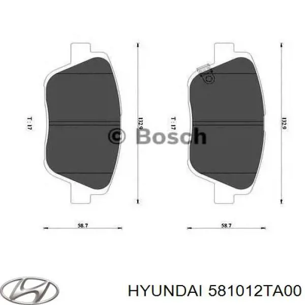 Pastillas freno delanteras Hyundai/Kia 581012TA00 precio, desde 30,72 EUR