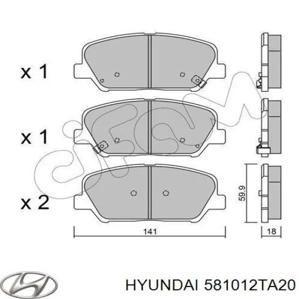 Pastillas freno delanteras Hyundai/Kia 581012TA20 precio, desde 26,45 EUR