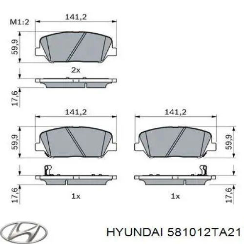 Pastillas freno delanteras Hyundai/Kia 581012TA21 precio, desde 26,23 EUR