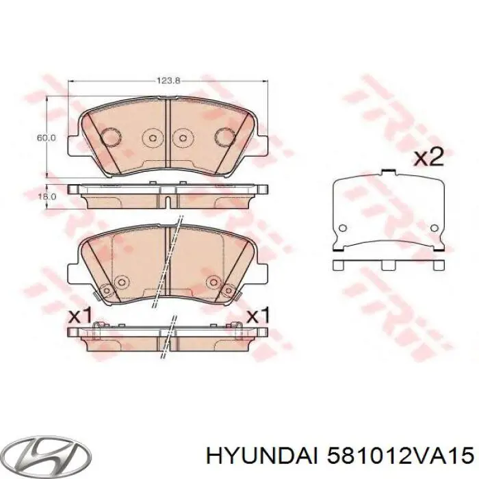 Pastillas freno delanteras Hyundai/Kia 581012VA15 precio, desde 40,30 EUR