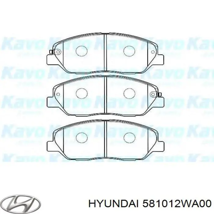 Pastillas de freno delanteras Hyundai/Kia 581012WA00