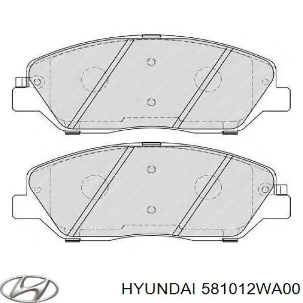 581012WA00 Hyundai/Kia pastillas de freno delanteras