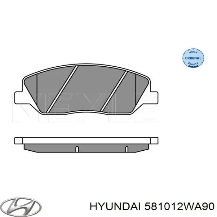 581012WA90 Hyundai/Kia pastillas de freno delanteras