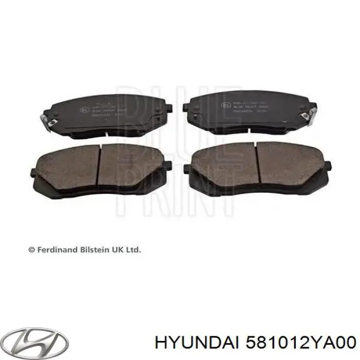581012YA00 Hyundai/Kia pastillas de freno delanteras