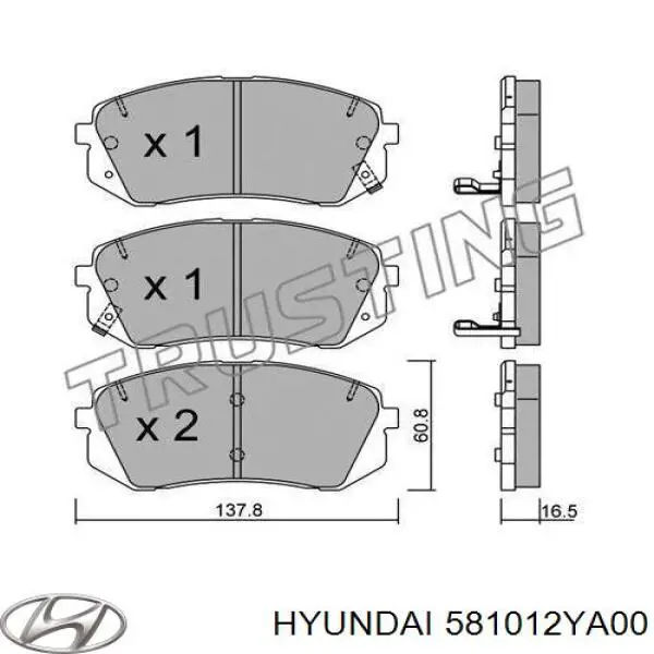 Pastillas freno delanteras Hyundai/Kia 581012YA00 precio, desde 29,72 EUR
