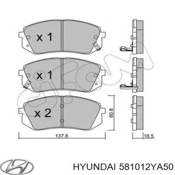 Pastillas freno delanteras Hyundai/Kia 581012YA50 precio, desde 29,72 EUR