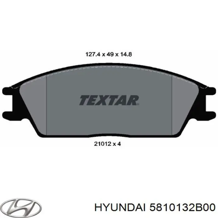 5810132B00 Hyundai/Kia pastillas de freno delanteras