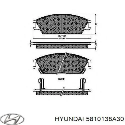 Comprar 5810138A30 Hyundai/Kia Pastillas delanteras de freno