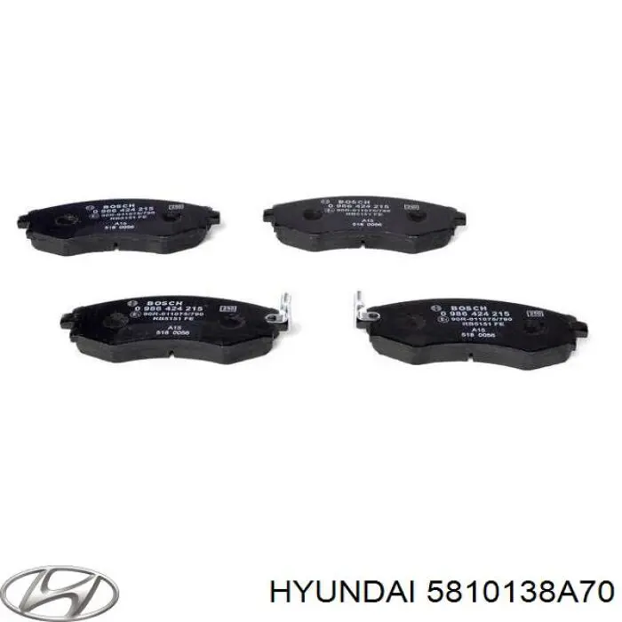 5810138A70 Hyundai/Kia pastillas de freno delanteras