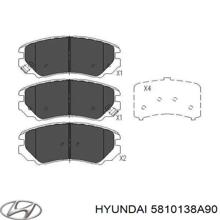 5810138A90 Hyundai/Kia Pastillas delanteras