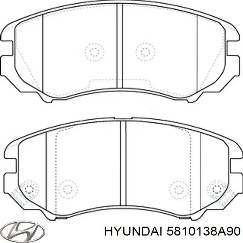 Pastillas de freno 5810138A90 Hyundai/Kia