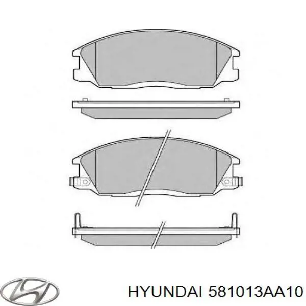 581013AA10 Hyundai/Kia pastillas de freno delanteras