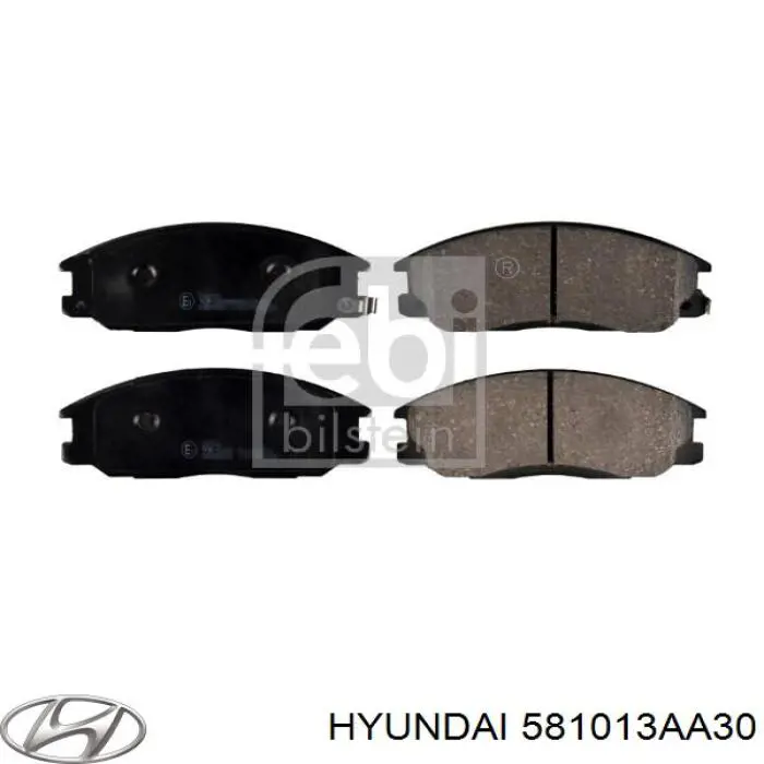 581013AA30 Hyundai/Kia pastillas de freno delanteras