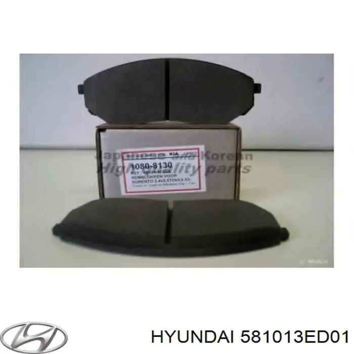 581013ED01 Hyundai/Kia pastillas de freno delanteras