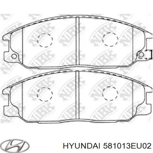 581013EU02 Hyundai/Kia pastillas de freno delanteras