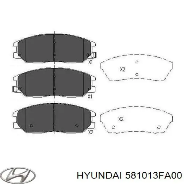 581013FA00 Hyundai/Kia pastillas de freno delanteras