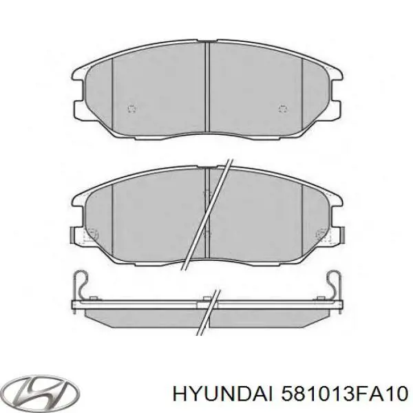 581013FA10 Hyundai/Kia pastillas de freno delanteras