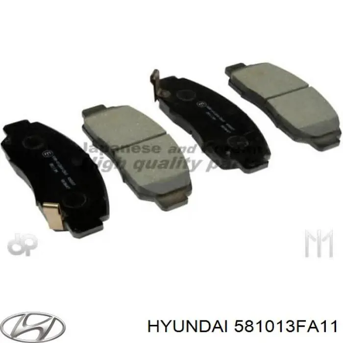 581013FA11 Hyundai/Kia pastillas de freno delanteras