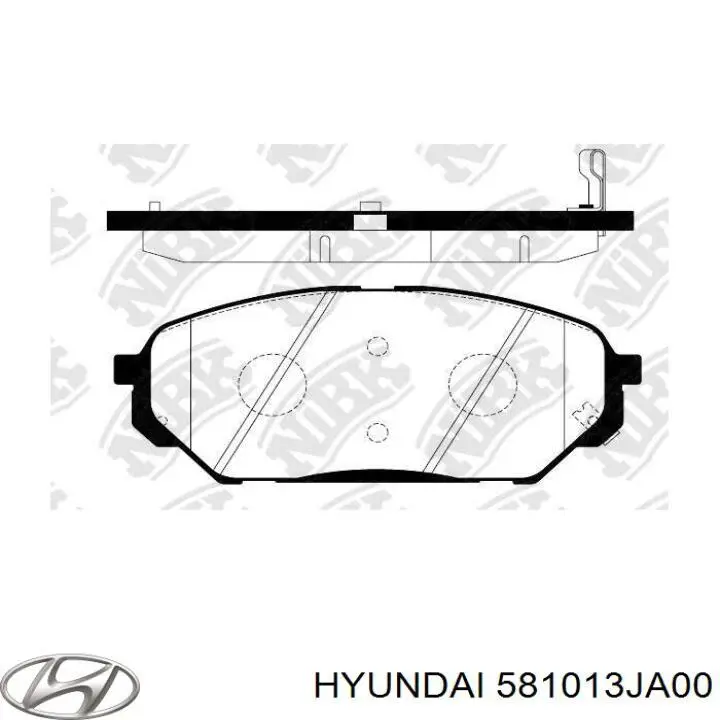 581013JA00 Hyundai/Kia Pastillas delanteras