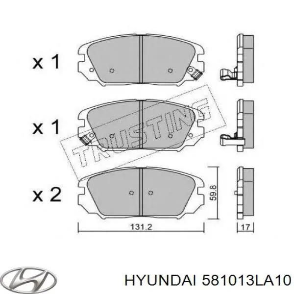 581013LA10 Hyundai/Kia pastillas de freno delanteras