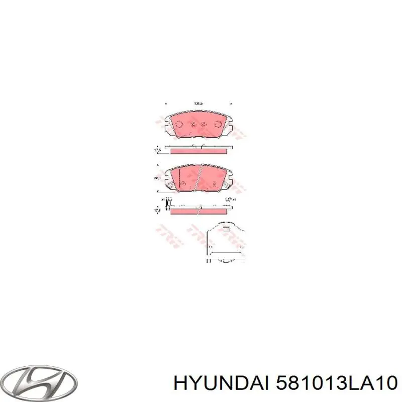 Comprar 581013LA10 Hyundai/Kia Pastillas delanteras de freno