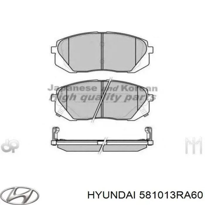 Pastillas de freno 581013RA60 Hyundai/Kia