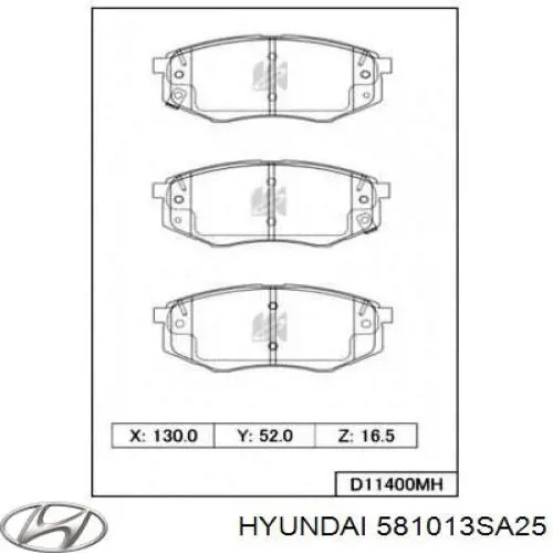 Pastillas freno delanteras Hyundai/Kia 581013SA25 precio, desde 32,54 EUR