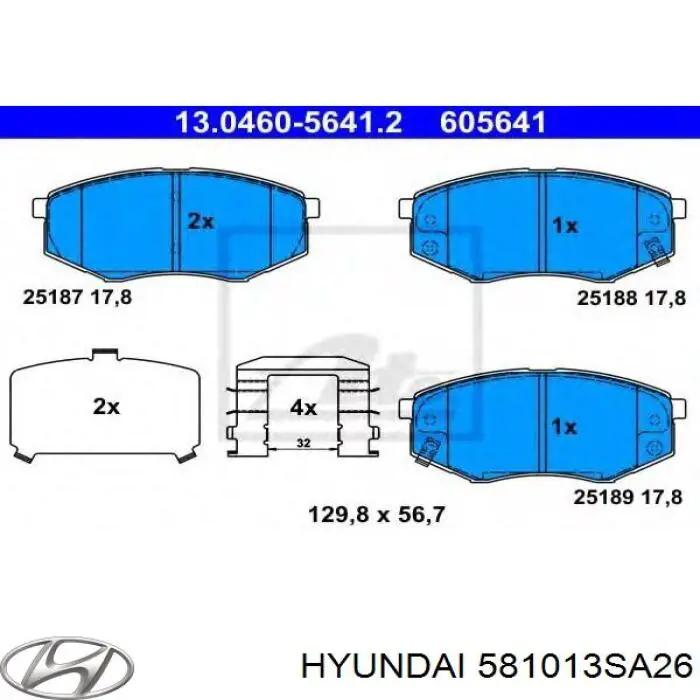 Comprar 581013SA26 Hyundai/Kia Pastillas delanteras de freno